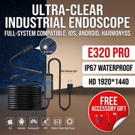 [Ready Stock] 1080P Kamera Endoscope Waterproof IP67 Borescope Snake Camera 3-in-1 Type C Lightning 