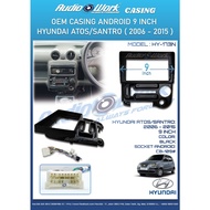 Hyundai Atos Hyundai Santro 2006-2015 9 Inch Android Player Casing (Black)