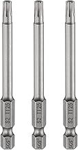 HARFINGTON 3pcs TT25 Security Torx Head Screwdriver Bit 3" (75mm) Long 1/4" Hex Shank Magnetic Tampe
