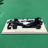 1: 43 Spain Station SPARK Car Model F1 Williams Fleet 2010 Barry Chero FW32