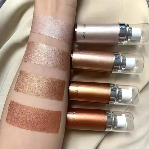 Liquid Highlighter Makeup Smooth Flash Skin Tone Summer Body Highlighter Liquid Cream Foundation Lon