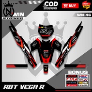 VIRAL STICKCER STRIPING YAMAHA VEGA R NEW MOTOR RBT BEBEK MODIF SUPERMOTO