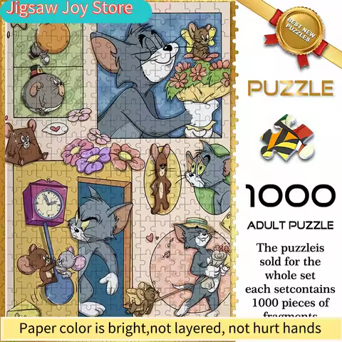 of Warner Bros. Seamless Puzzles Z10.1-24, Featuring Multiple Scenes of Tom And Jerry, Measuring . D