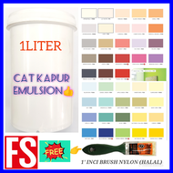 1 Liter BIGSALES Wall Emulsion Mural Paint / Wall Ceiling Paint / Cat Mural Pelaka Air Dinding (Colour)