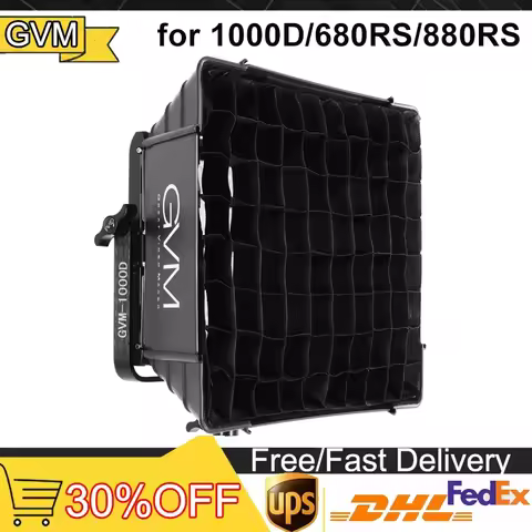 GVM Foldable Softbox Diffuser with Grid Beehive for GVM 1000D/680RS/880RS RGB LED Panel Light 11.8"x