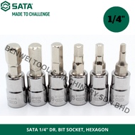 SATA 1/4'' DR. BIT SOCKET, HEXAGON / SUPER JUNIOR ALLEN KEY BOX / H3 H4 H5 H6 H7 H8