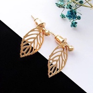 Gold leaf earrings