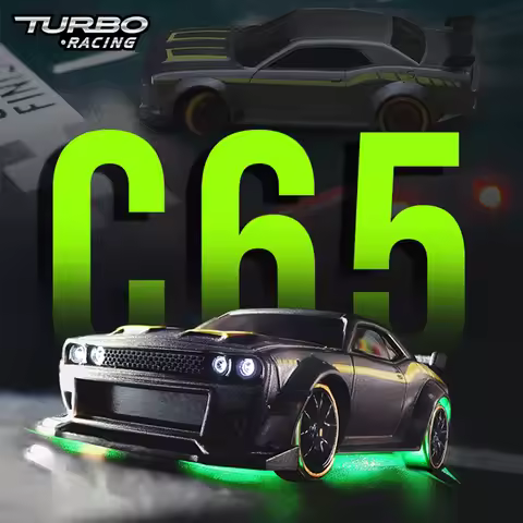 1:76 TURBO RACING C65 Built-in Gyroscope Drift Racing Full Scale Mini Remote Control Car Simulation 