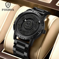 LIGE x Foxbox แม่เหล็กผู้ชายนาฬิกาแฟชั่นกันน้ำสบาย ๆนาฬิกาข้อมือผู้ชายของขวัญสุดหรู + กล่อง