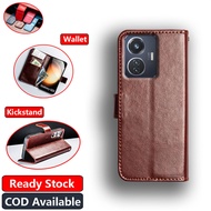 Vivo T1 5G Pro 44w Snapdragon 778G 680 V2153 V2151 Vintage Classic Leather Wallet Folio Case Flip No