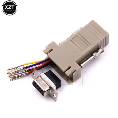 RJ45 Female to DB9 Female DB9F/RJ45 Network Port to 232 Serial Port Connector RS232Modular cab-9as-F