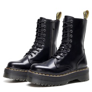 Dr. Martens Men's Jadon Platform 10-Hole Martin Boots For Men Side Zipper British Long Boots Couple Boots