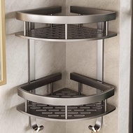 Aluminum Alloy Toilet Rack Perforation-Free Cosmetic Storage Rack Toilet Wall Multifunctional Storag