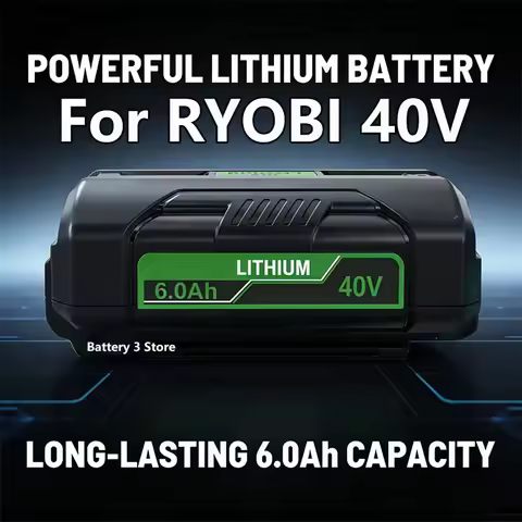 for Li-Ion Rechargeable Battery 40V Cordless Power Tools Ryobi 6.0Ah 40V Battery OP4040 OP40501 OP40