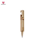 Portable Pocket Travel Brass Quick Release Writing Pen Cylindrical Bolt Ballpoint Pen Business Signa