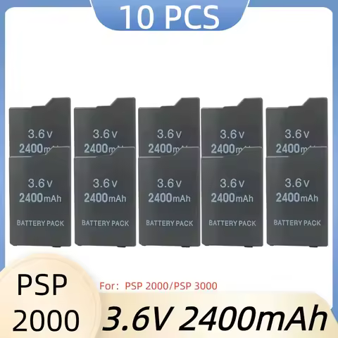 1-10PCS For PSP 2000/3000 3.6V 2400mAh Rechargeable Lithium Battery Pack for PSP 1000 PSP-S110 2400m