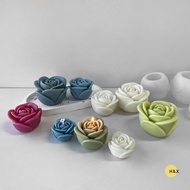 H&X 3D Peony Flower Silicone Candle Mold Wedding Gift, DIY Chocolate Cake Baking Tool.