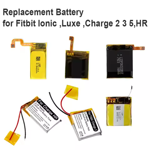 Replacement Battery for Fitbit Ionic FB503,Luxe FB422 ,Charge 2 3 5 HR FB405, LSSP411415 LSS271617 L