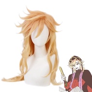 Misscoo Douma Cosplay Wig Demon Slayer Long Blonde Heat Resistant Synthetic Hair