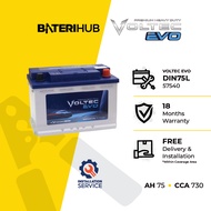 [Installation Provided] Bateri Kereta DIN75L Voltec EVO | Car Battery DIN74 DIN66 BateriHub
