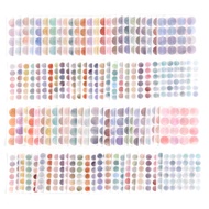 100 lembar Washi stiker polkadot stiker buku tempel warna-warni