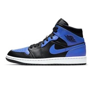 US7-US13  Jordan 1 Mid Hyper Royal Hi Sneakers黑藍
