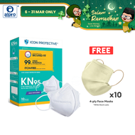 Alpro Pharmacy Icon Protective KN95 3D Face Mask (White) 10S | Protect Against Virus / Itch-Free/口罩/防病毒