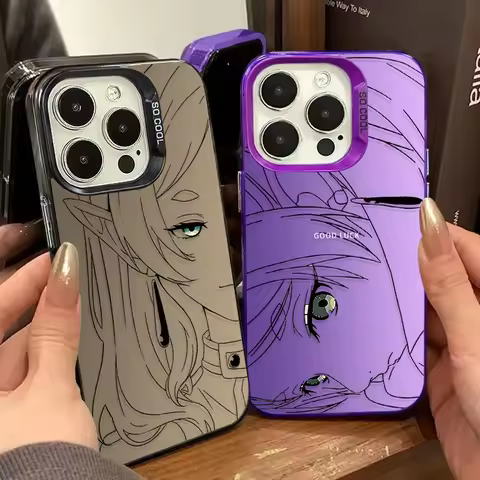 Phone Case for iPhone XS SE4 16E 12 16 15 14 13 11 Pro Max X XR 8 7 Plus SE 2020 Anime Frieren Shock