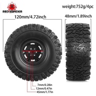 1.9 inch Crawler Tires and 1.9 Beadlock Wheels Set for Axial SCX10 II III Trxs TRX-4 Redcat Gen8 Gen