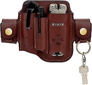 Multitool Sheath, Leather EDC Organizer, Belt Pouch Fits Multitool, Knife, Pen, Keys - Compatible wi