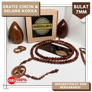 Certified Original Kokka Tasbih Round Diameter 7MM Star Moon Pendulum 100% Original Kaokah Tasbih Ro