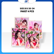 (4 Photo Savings Package) Photo Print + 20x30 Cm MDF Frame | Wash Photo Frame | Photo Frame Printing
