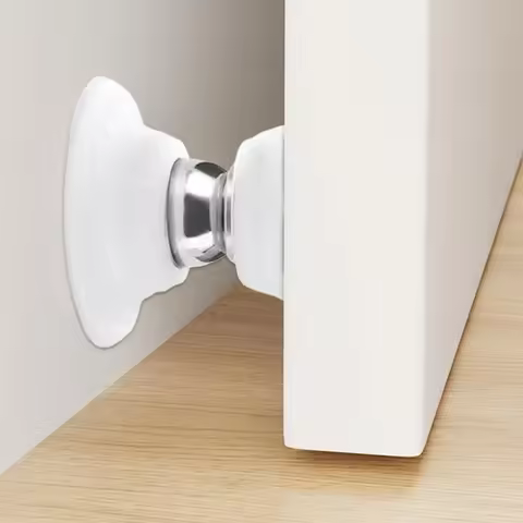 Strong Magnetic Silicone Door Stopper: 1 Pc Anti-Collision Mute Touch for Hotels, Homes, Wardrobes &