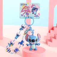 Disney | Genuine Disney Stitch Flocked Doll Lilo & Stitch Cartoon Key Accessory Bag Ornament Suitabl