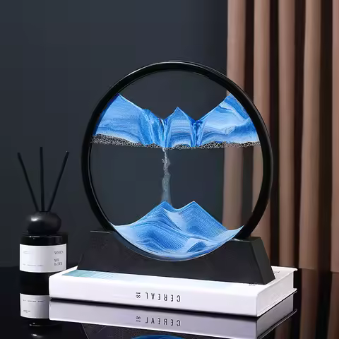 Sandscape Moving Sand Art Frame Quicksand 3D Dynamic Liquid Hourglass Kinetic Sand Painting Flowing 