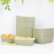 10pcs/20pcs/50pcs Sage Green Food Boxes French Fry Boxes Popcorn Boxes Snack Boxes Disposable Paper 