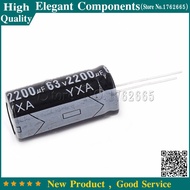 10PCS 2200UF 63V 63V 2200UF Electrolytic capacitor size 18*35MM 63 V 2200 UF Alu