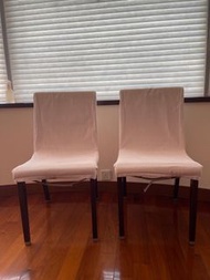 Pair of Ligne Roset Dining Chairs with Covers