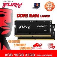 Kingston FURY DDR5 RAM Notebook 8GB 16GB 32GB LAPTOP RAM 4800Mhz 5200 5600Mhz SODIMM