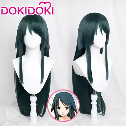 IN STOCK Saya Wig Game The Song of Saya Cosplay DokiDoki Women Long Green Wig Saya Free Wig Cap High
