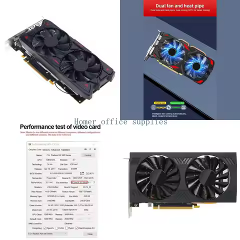 K43B Original Radeon Video Card RX 580 8GB GDDR5 256Bit Rx580 Graphics Card 8GB for Mining GPU