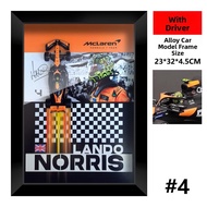 McLaren F1 Racing Driver Helmet Model Poster Signed Photo of Norris And Piastri Race Car Drivers Mod