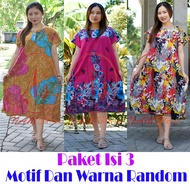 3 Pcs Daster + Saku Payung Jumbo Murah Motif Cantik Random