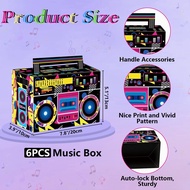80s 90s Party Favor Boxes, Novelty Boom Box Favors Candy Paper Boxes Gift Treat Goodie Candy Boxes 8