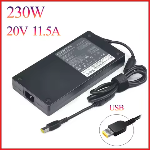 20V 11.5A USB 230W AC Laptop Adapter For Lenovo Legion Y740 Y920 Y540 P70 P71 P72 P73 Y7000 Y7000P Y