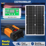 4000W 12V To 110V/220V Solar Inverter with 50A Charge Controller & 25W Panel Solar Panel System Sola