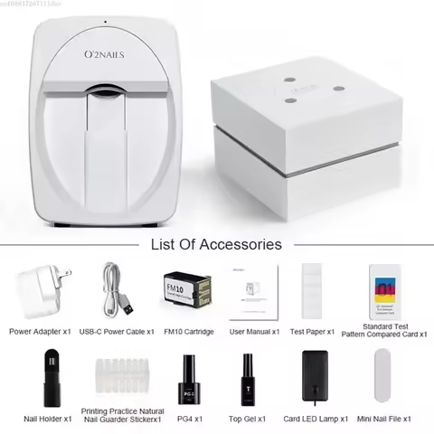 3D mobile nail printer M1 pattern digital nail printer O2 sends portable H1 nail device through mobi