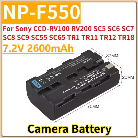 NP-F550 2600mAh NP-F570 NP F570 Battery + LCD Dual Charger for Sony NP-F330 NP-F530 NP-F570 NP-F730 