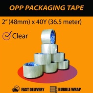 《 𝗦𝗧𝗥𝗢𝗡𝗚 𝗩𝗜𝗦𝗖𝗢𝗦𝗜𝗧𝗬 》 48MM X 40Y (36.5meter) OPP TRANSPARENT TAPE / Selefon Tape / Packing Tape / Box