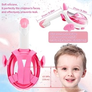 Kids' Full Face Snorkeling Mask, 180-Degree Panoramic Snorkeling Set, Cartoon Cute Design, Suitable 